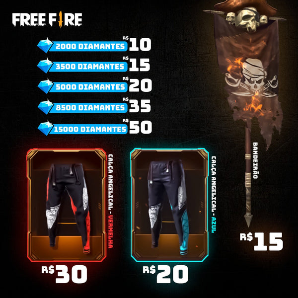 Free Fire Diamantes e codiguins - Envio do código por email